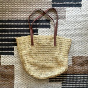 J.Crew Raffia Straw Market Tote